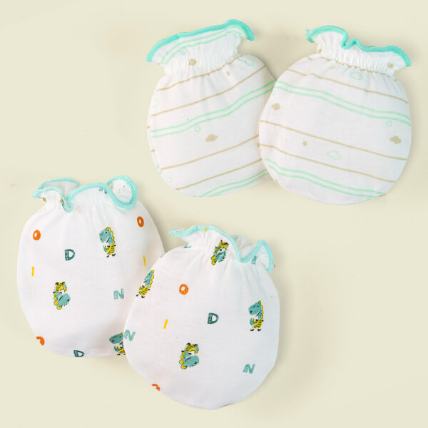 Bao tay sơ sinh thun 2 đôi Animo I0122022 (NB,Xanh ngọc)