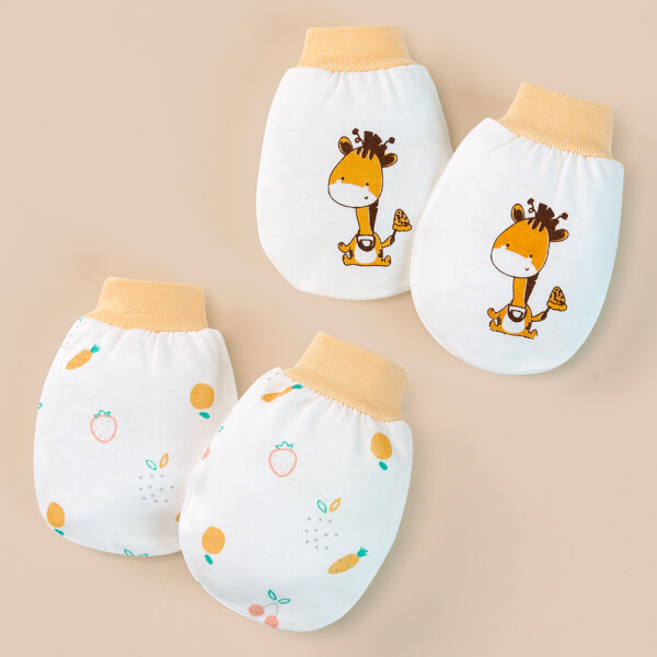 Bao tay sơ sinh bo 2 đôi Animo I0122023 (NB,Cam)