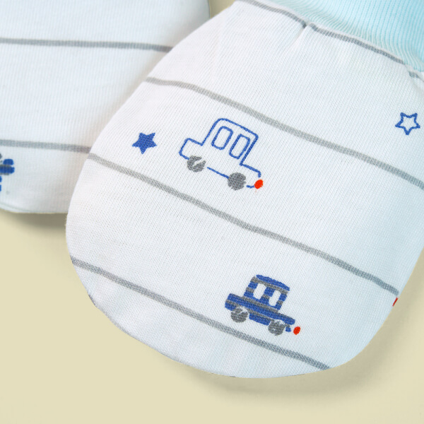 Bao tay sơ sinh bo 2 đôi Animo I0122023 (NB,Xanh)