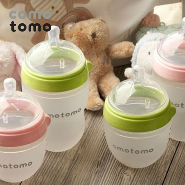 Bình sữa silicone Comotomo 150ml - Xanh
