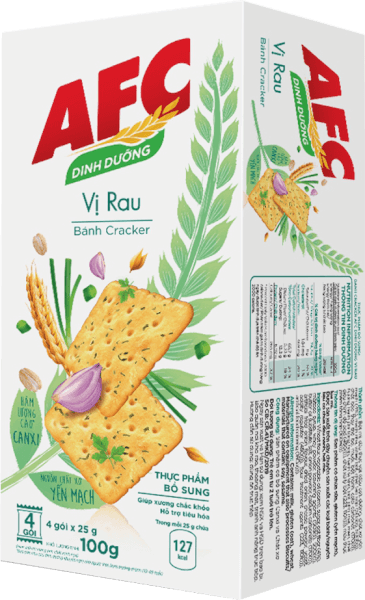 Bánh Cracker AFC Dinh Dưỡng vị rau (100g)