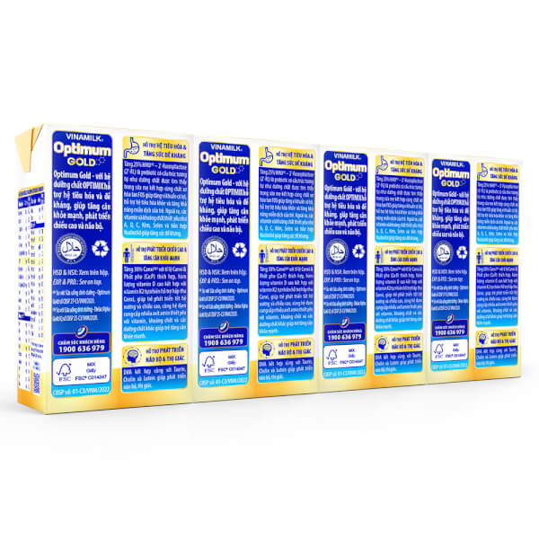 Thùng Sữa uống dinh dưỡng Optimum Gold 110ml (Lốc 4 hộp) - 12 lốc