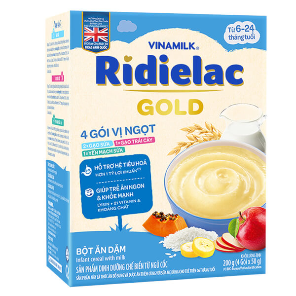  Bột ăn dặm Ridielac Gold 3 Vị Ngọt HG 200g