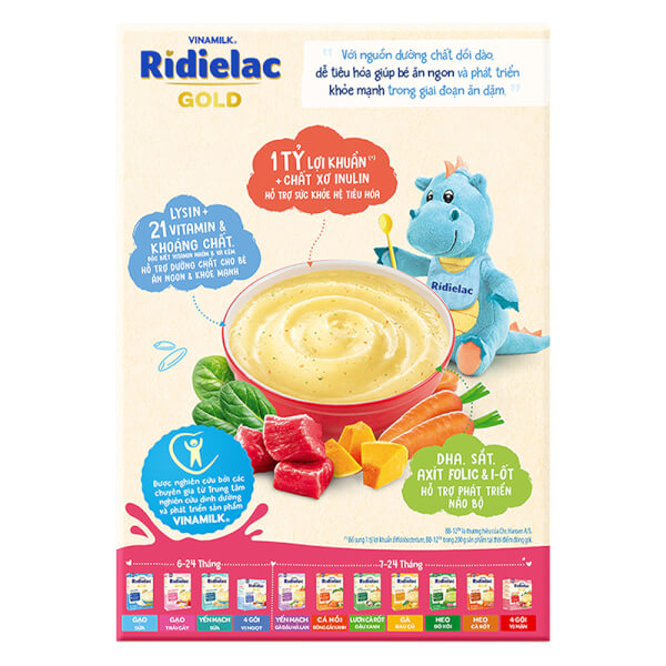 Bột ăm dặm Ridielac Gold bò rau củ HG 200g