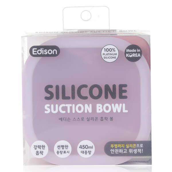 Chén ăn dặm silicone chống trượt Edison (Hồng)