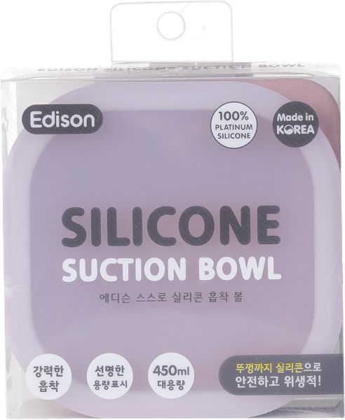 Chén ăn dặm silicone chống trượt Edison (Hồng)