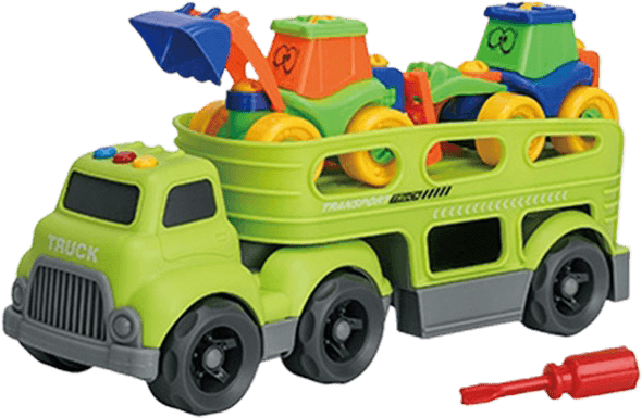 Xe tải chở xe xúc có nhạc và đèn RFD346398