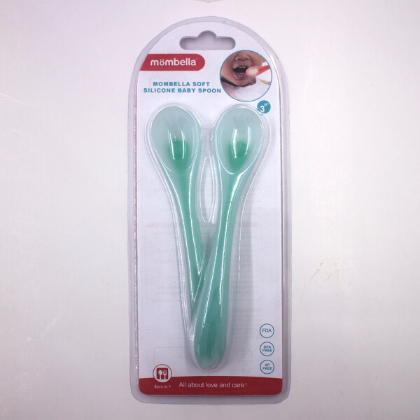 Bộ 2 muỗng silicone Mombella (Xanh)
