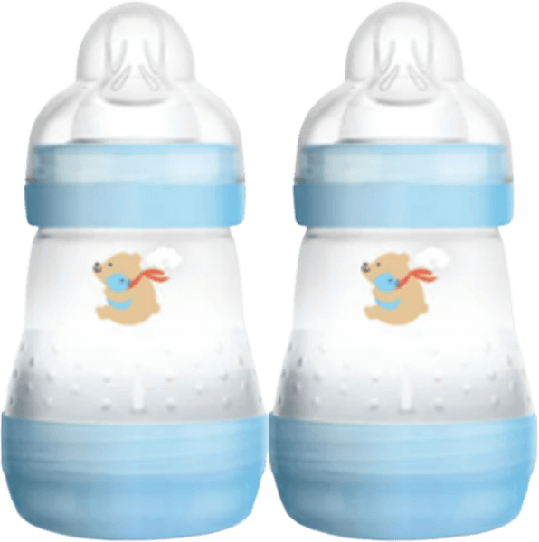 Combo 2 Bình sữa Mam Easy Start Anticolic (chống đầy hơi, 160ml, xanh dương)