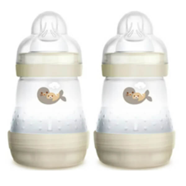 Combo 2 Bình sữa Mam Easy Start Anticolic (chống đầy hơi, 160ml, trắng kem)