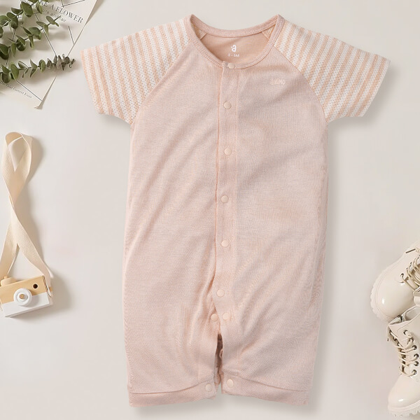 Bodysuit tính năng đùi, vải lưới Animo I0322032 (0-12M,Beige)