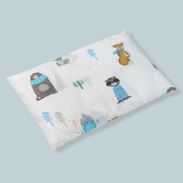 Gối nằm sơ sinh Animo B2203_HV018 (21x30cm,Trắng)