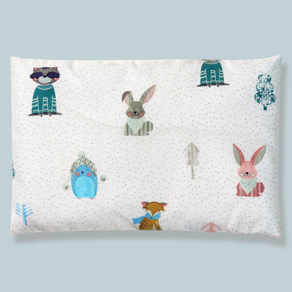 Gối nằm sơ sinh Animo B2203_HV018 (21x30cm,Trắng)