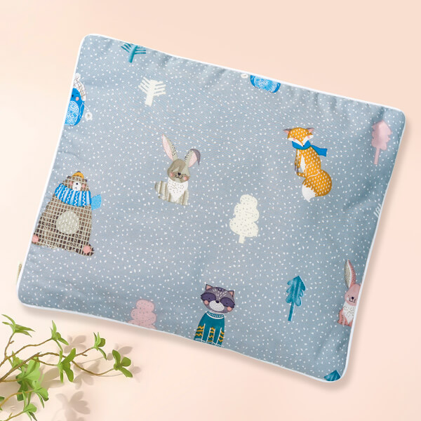 Gối nằm cho bé sợi bông siêu mịn Microfiber Animo B2203_HV015 (25x30cm,Xám)