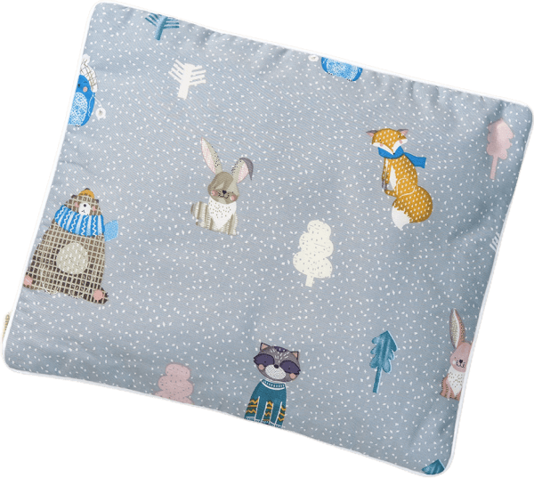 Gối nằm cho bé sợi bông siêu mịn Microfiber Animo B2203_HV015 (25x30cm,Xám)