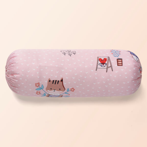 Gối ôm nhỏ cho bé Animo B2203_HV011 (17x38cm,Hồng)