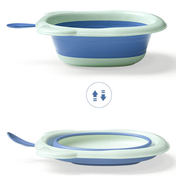 Chậu rửa mặt gấp gọn cho bé Animo (Xanh)