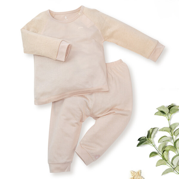Bộ sơ sinh tính năng dài, vải lưới Animo I0322025 (9-12M,Beige)