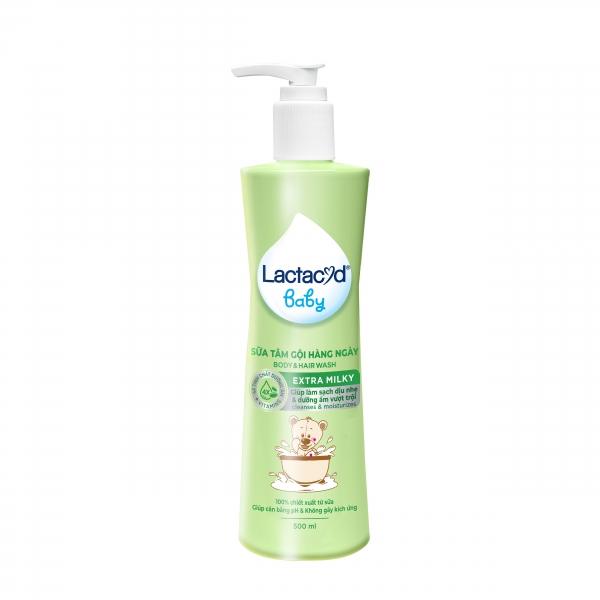 Sữa tắm gội Lactacyd Baby Extra Milky 500ml (Giao mẫu ngẫu nhiên)