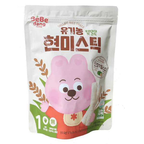 Bánh gạo lứt hữu cơ Bebedang phô mai bí đỏ hình que