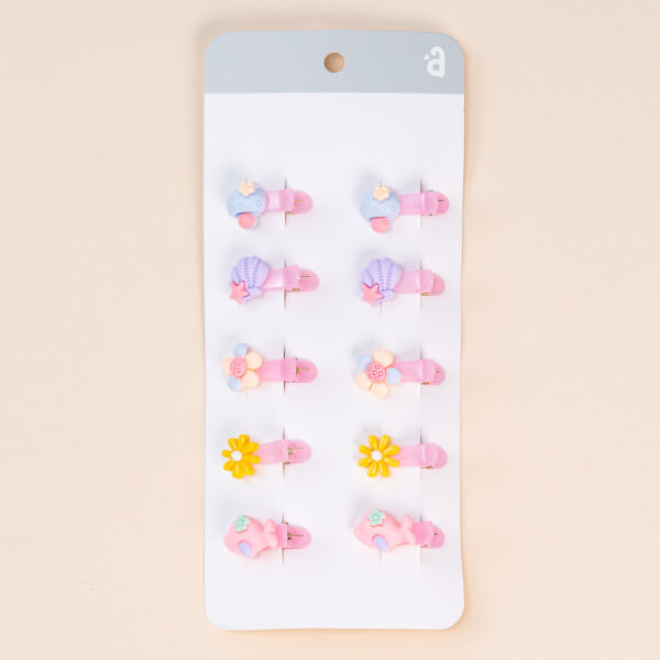 Set kẹp tóc cho bé 10 món Animo A2107_MN035 (Nhiều màu)
