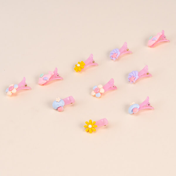 Set kẹp tóc cho bé 10 món Animo A2107_MN035 (Nhiều màu)