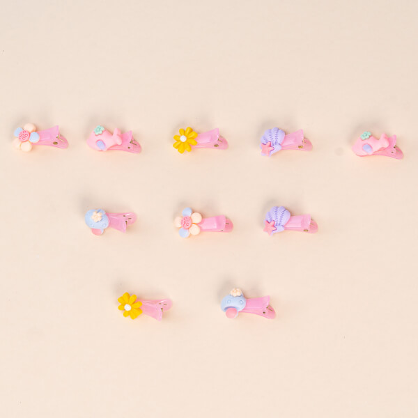 Set kẹp tóc cho bé 10 món Animo A2107_MN035 (Nhiều màu)