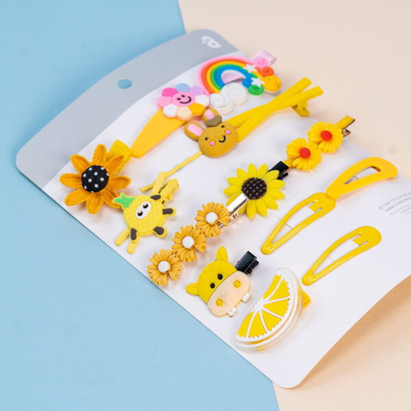 Set kẹp tóc cho bé 14 món Animo A2107_MN024 (Vàng)