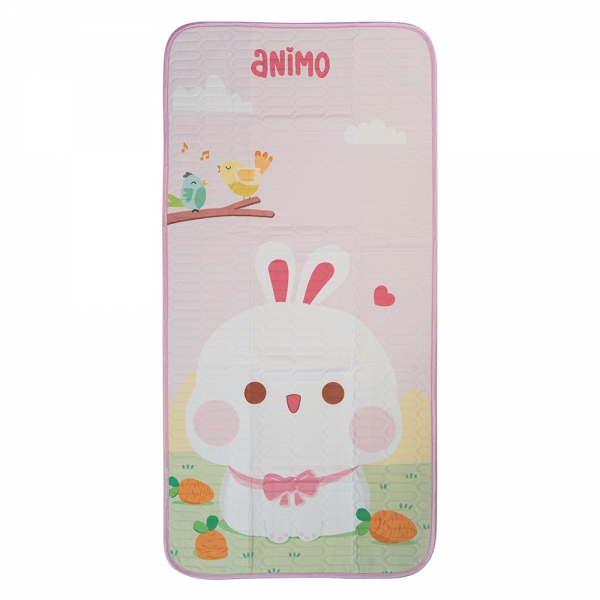 Chiếu điều hòa cao cấp cho bé Animo thỏ hồng (60x120cm)