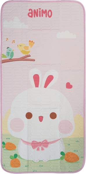 Chiếu điều hòa cao cấp cho bé Animo thỏ hồng (60x120cm)