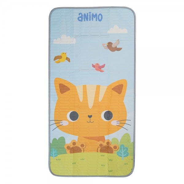 Chiếu điều hòa cao cấp cho bé Animo mèo vàng (60x120cm)