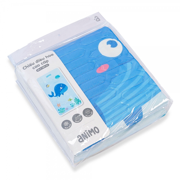Chiếu điều hòa cao cấp cho bé Animo cá voi (60x120cm)