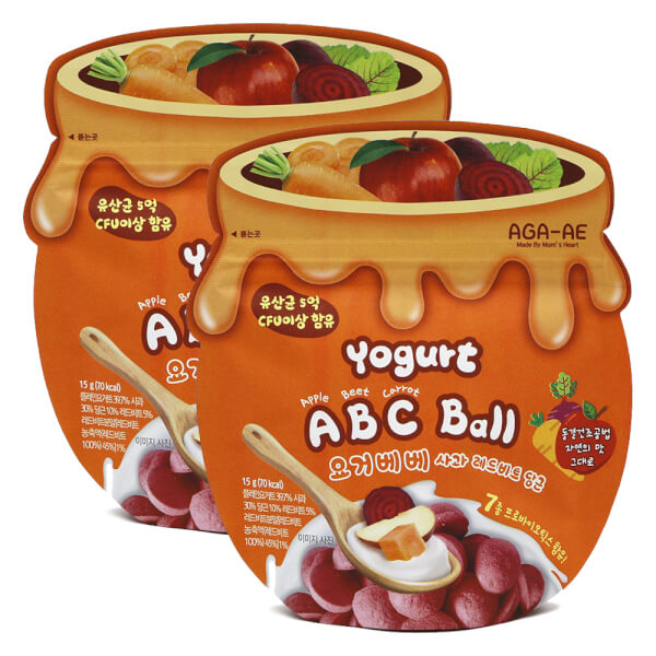 Combo 2 Snack sữa chua sấy khô AGA-AE vị táo, củ dền, cà rốt (20g)