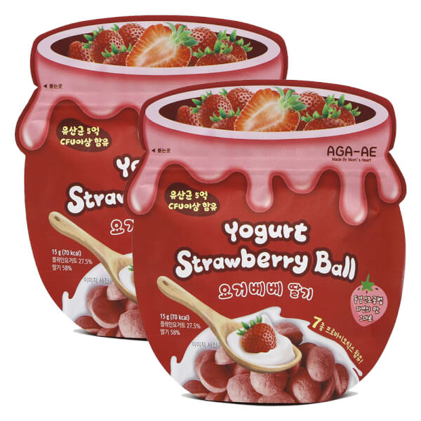 Combo 2 Snack sữa chua sấy khô AGA-AE vị dâu (20g)