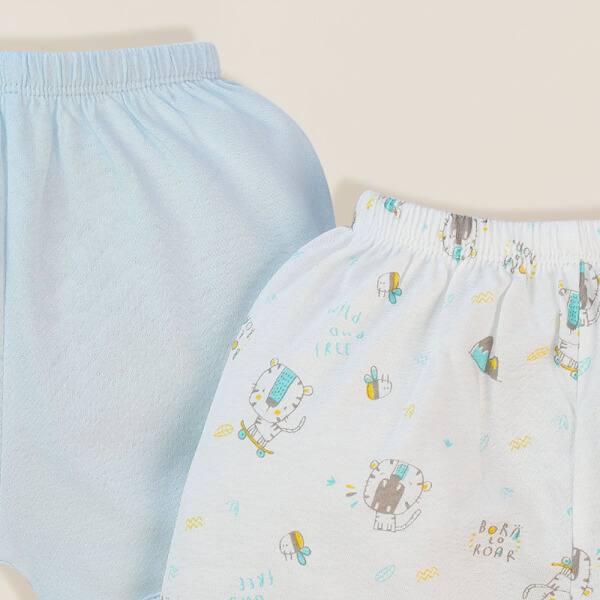 Cặp Quần sơ sinh ngắn Animo I0422033(NB - 12M, Xanh biển)