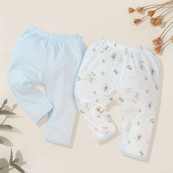 Cặp Quần sơ sinh dài Animo I0422042(NB - 12M, Xanh biển)