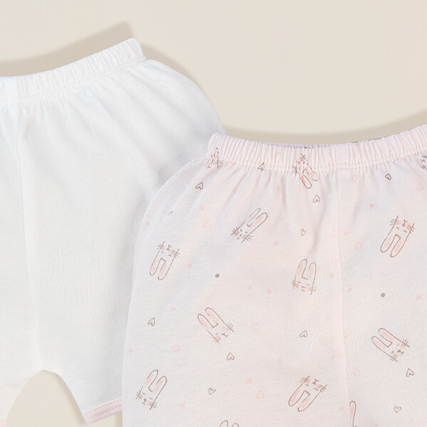 Cặp Quần sơ sinh ngắn Animo KV422082 (NB - 12M,Tím nhạt)