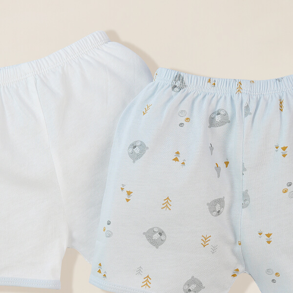 Cặp Quần sơ sinh ngắn Animo KV422086 (NB - 12M,Xám)