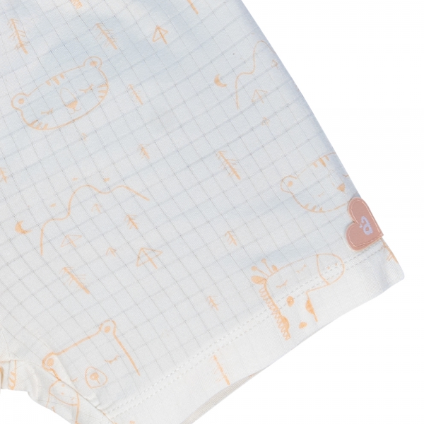 Bộ sơ sinh tính năng ngắn Chống muỗi Animo VĐ722016 (0-24M,Cam)