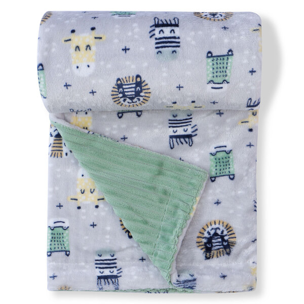 Chăn bông kèm thú cho bé Animo B2207_NK002 (75x100 cm, Nhiều màu)