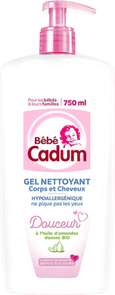Tắm gội hạnh nhân cho sơ sinh và trẻ nhỏ Cadum 750ml