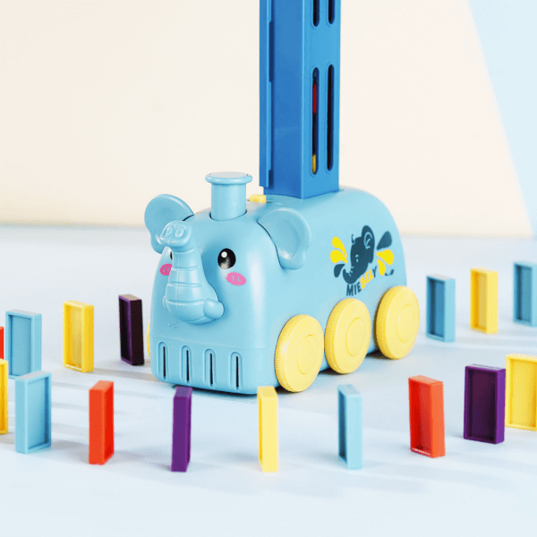 Xe domino xếp tự động có nhạc CY367464 (Xanh)