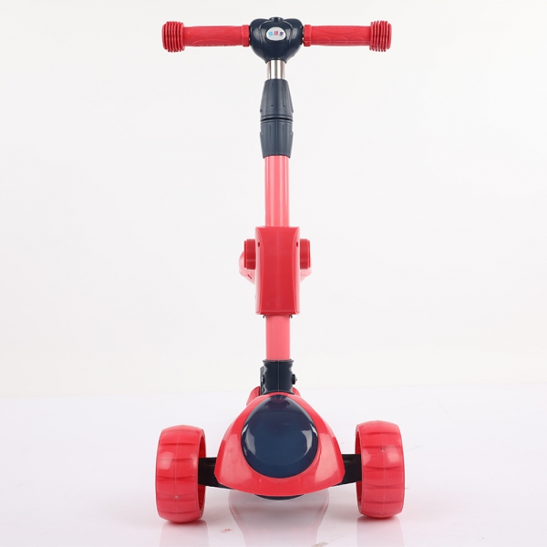 Xe scooter nhạc đèn có ghế ngồi, cần đẩy 3in1 Animo ZT-605 (Đỏ)