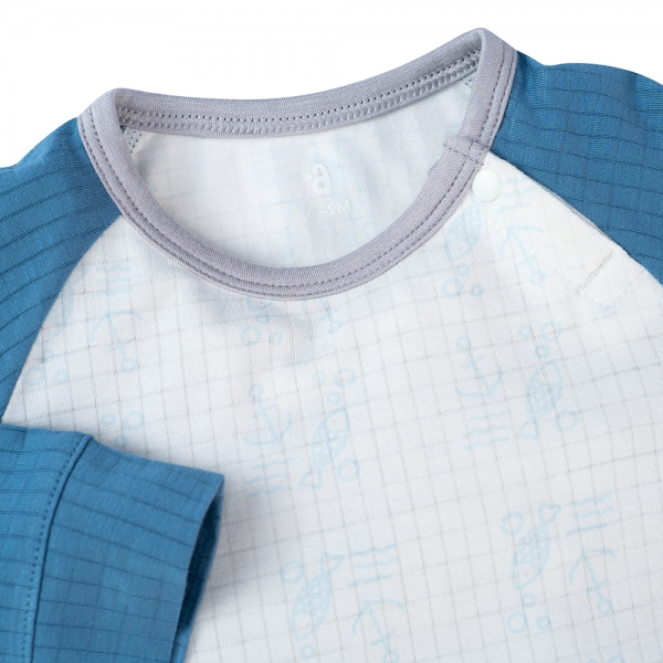Bộ sơ sinh tính năng dài Chống muỗi Animo VĐ722023 (0-24M,Xanh)