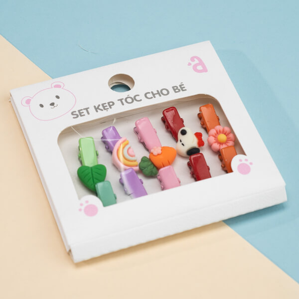 Set kẹp tóc cho bé 10 món Animo A2207_MN044 (Nhiều màu)