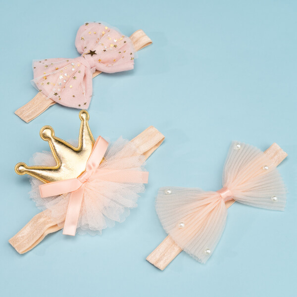 Set băng đô cho bé 3 món Animo A2203_JK019 (Hồng)