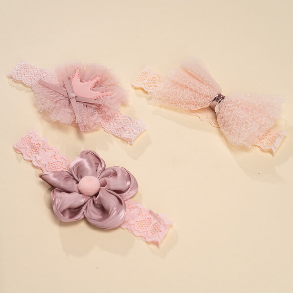 Set băng đô cho bé 3 món Animo A2203_JK018 (Hồng)