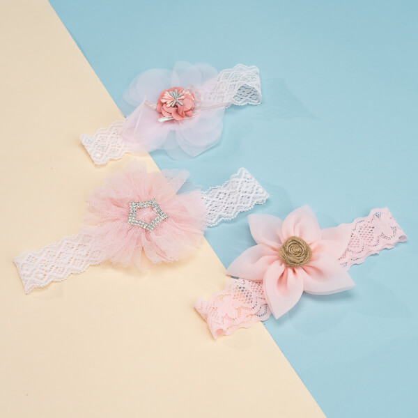 Set băng đô cho bé 3 món Animo A2203_JK016 (Hồng)