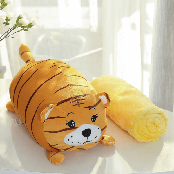Combo thú nhồi bông Animo hổ con kèm chăn cho bé (TN)