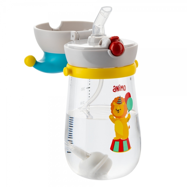 Bình tritan chống sặc 360 độ kèm dây đeo Animo (RKB1033)